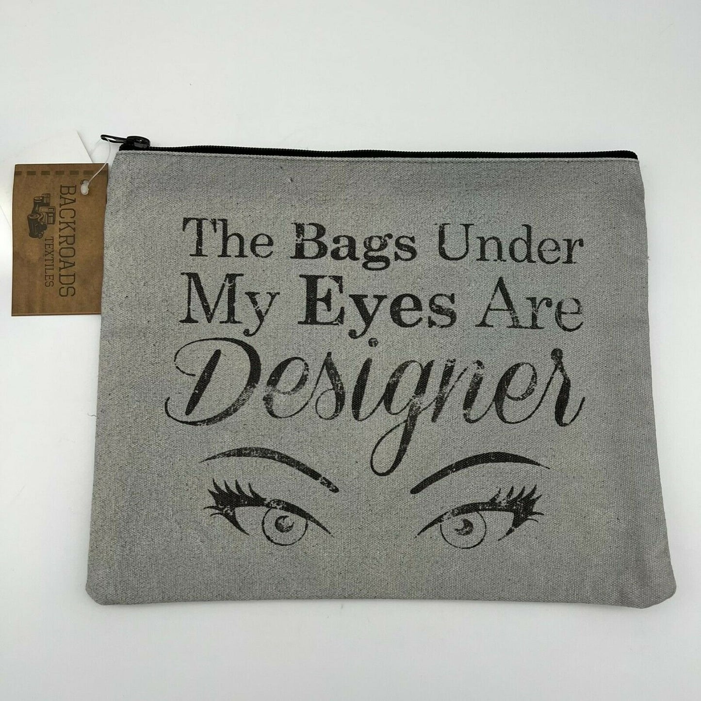 Canvas Makeup Travel Bag Designer Bags Inside Pocket Zip New!