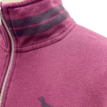 Victoria's Secret Pink Sweatshirt Small Fuchsia Long Sleeve 1/4 Zip
