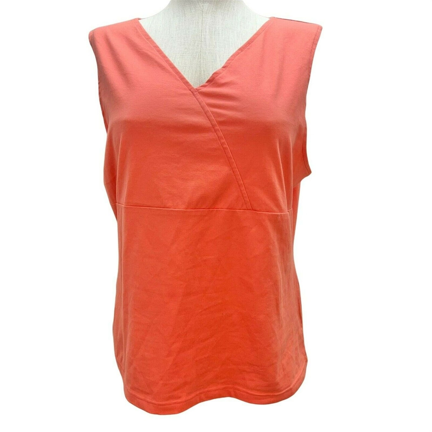 MHD Woman 3X Peach V Neck Sleeveless Top NWT