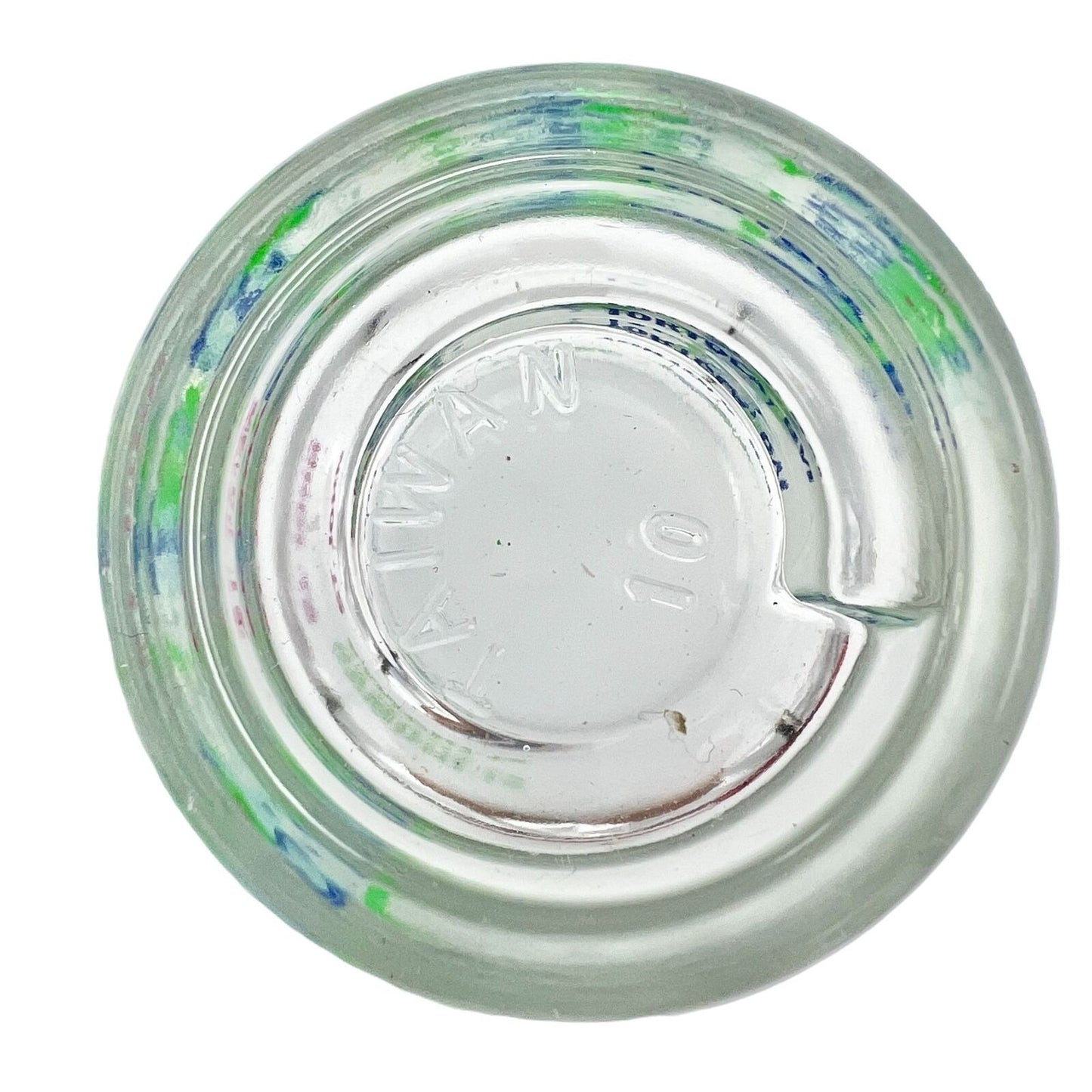 Shot Glass 2.5 x 2 Clear Blue Green Fish St Thomas John Croix Tortola BVI