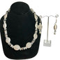 Handcrafted 2pc Jewelry Set Black & White Beads Dressy Statement NEW