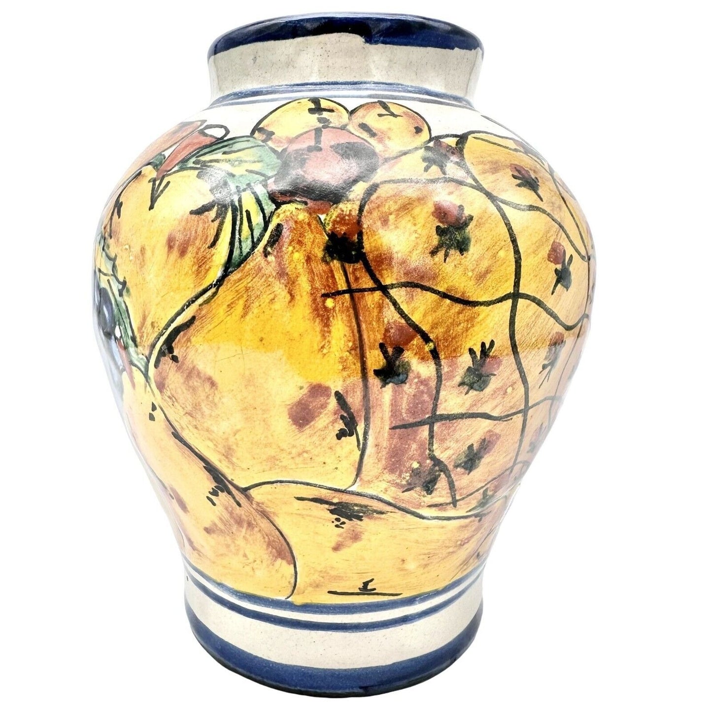 Talavera Josefina Decorative Vase 8 x 7 Hand Painted Fruit