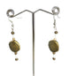 Handcrafted Beaded Earrings Golden Sun Beads & White Beads Jewelry NEW