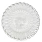 Serving Plate 9.5 inch Round Clear Glass Basket Fruit Pattern