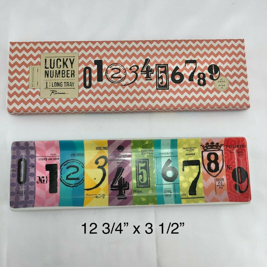 Rosanna Lucky Number Long Tray Numbers 0-9 train tickets number line school NIB