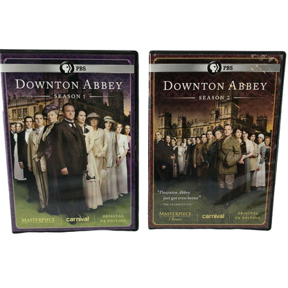 Downton Abbey Seasons 1 and 2 DVD Sets Classic Crawley Romance Scandal