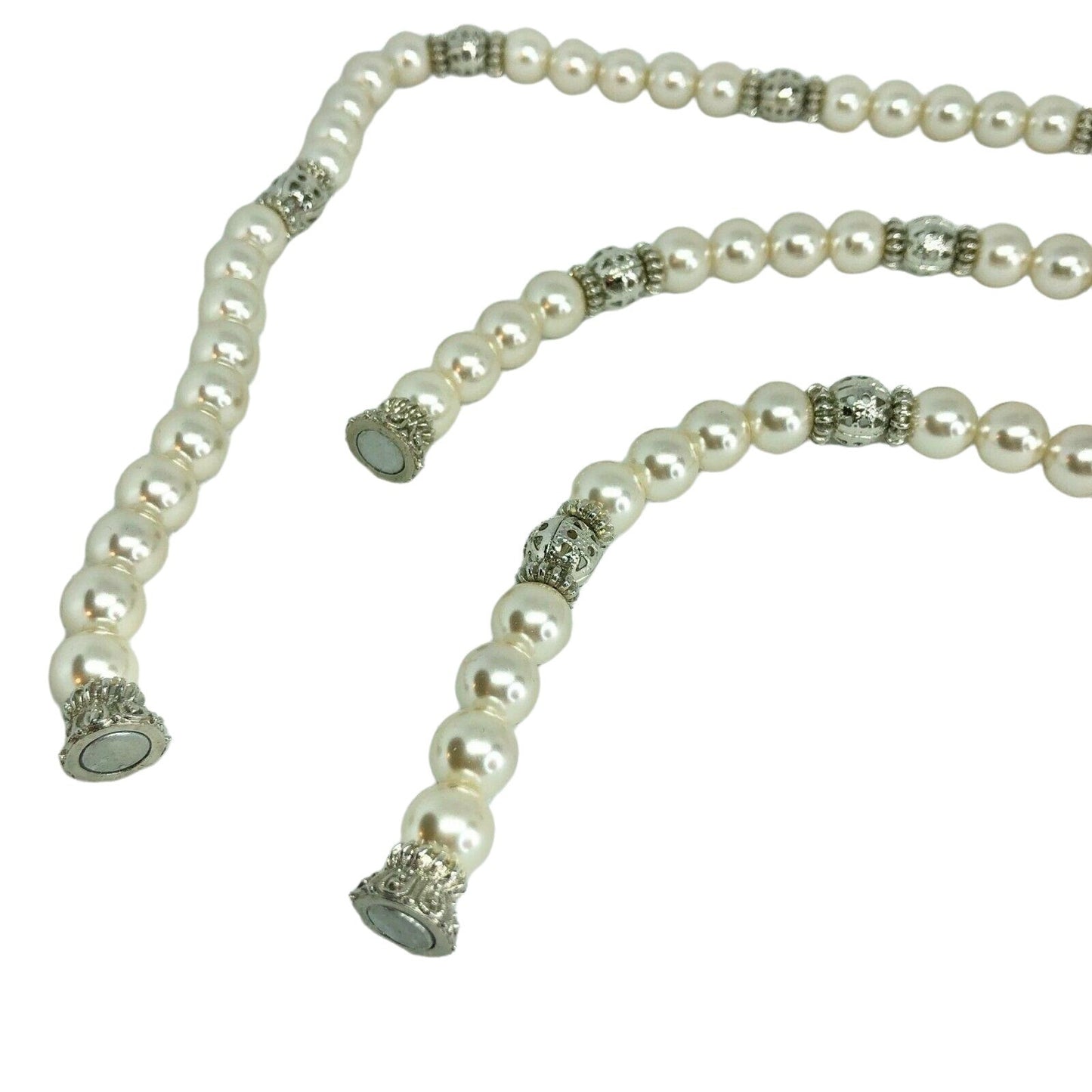 Premier Designs Audrey Pearl Necklace & 2 Bracelets Trio Jewelry Set Fancy