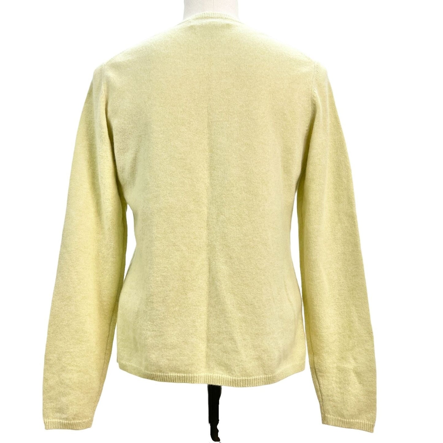 McDuff Cashmere Sweater Womens Small Spring Green Long Sleeves