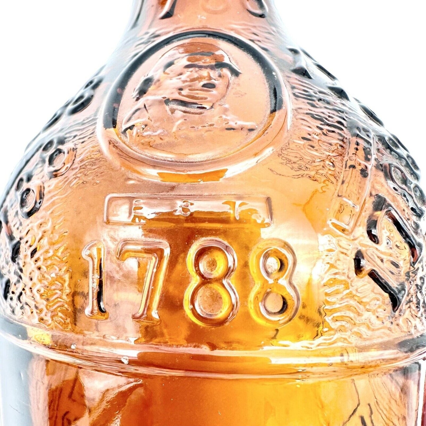 Decorative Bottle 10 x 3 Amber Empty Lid 1788