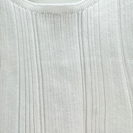 Missguided Tank Top Women's S White Ribbed 17 inch Long NWT