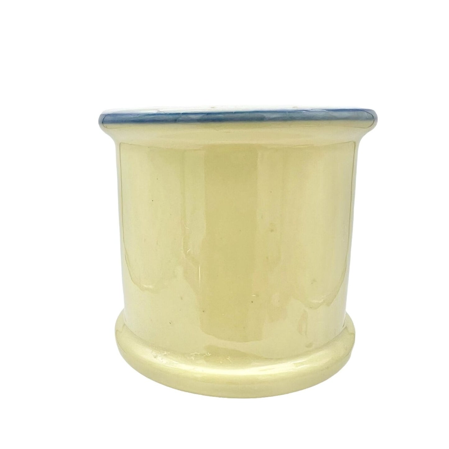 Sterling Votive Candle Holder 2.5 inch Yellow Blue Trim