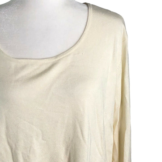 Cato Est 1946 22/24W Ivory Pullover Sweater Long Sleeved Women NWT