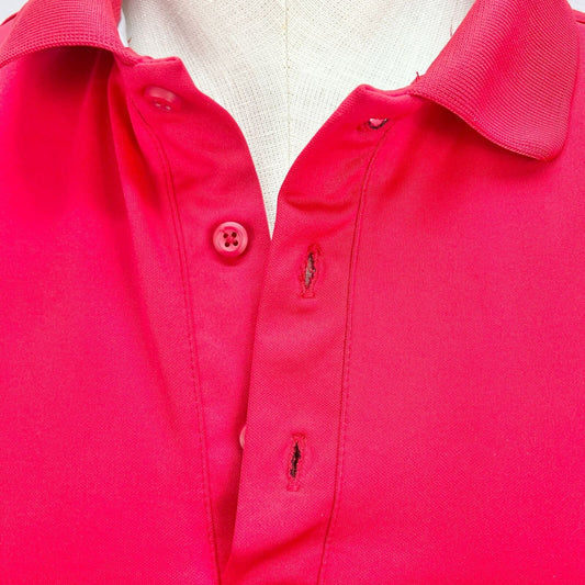 George Collared Shirt Men's S 34-36 Red Short Sleeve 3 Button Front