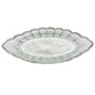 Serving Dish 12 x 5 x 2 Clear Glass Scalloped Oval
