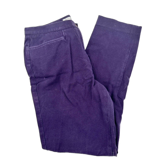 Jones Wear Sport Pants Size 14 Plum Stretch Front Pockets 30 inch Inseam