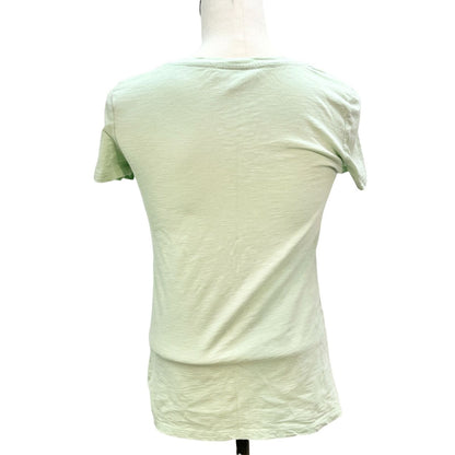 Style & Co T-shirt Women's Petite Small Light Green with Embellishments