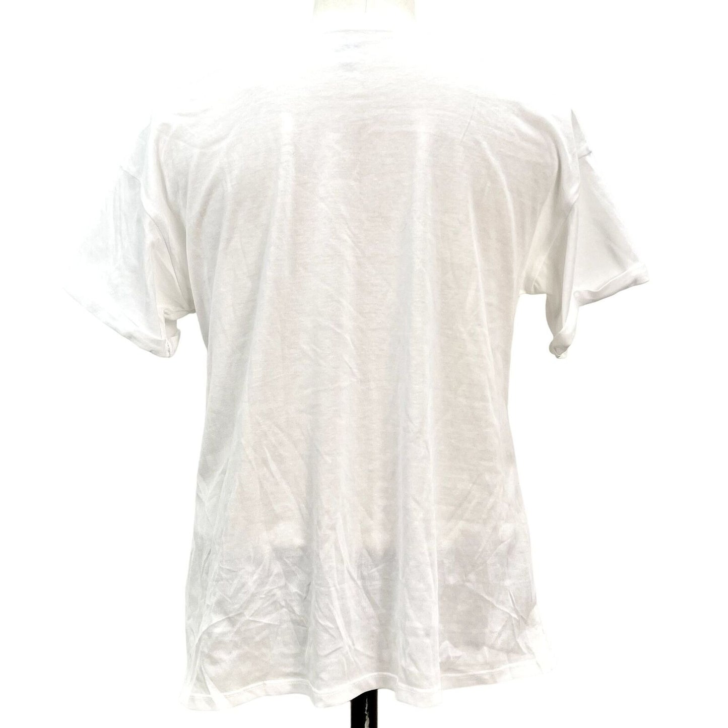 Justice T-shirt Girl's XL(16-18) White Justice Peace Sign Cuffed Sleeve NWT