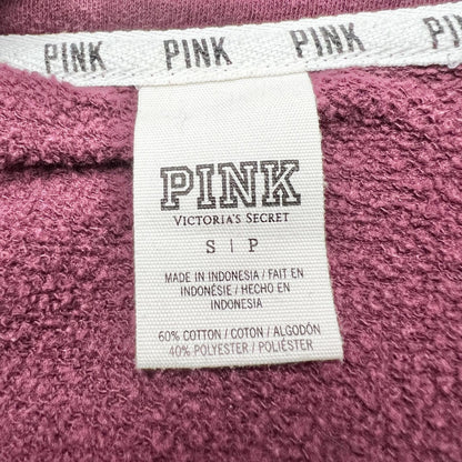 Victoria's Secret Pink Sweatshirt Small Fuchsia Long Sleeve 1/4 Zip