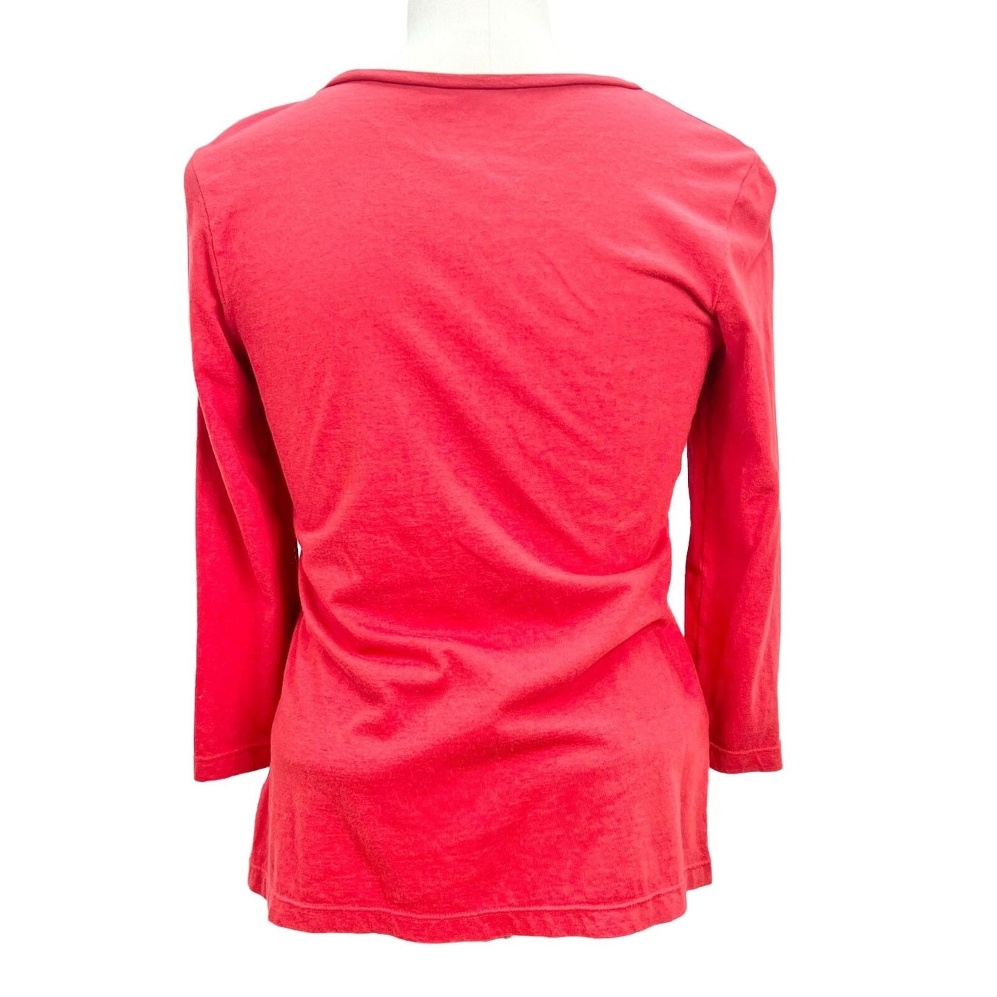 by Chico's Top Tunic Women's Size 0 Red 3/4 Sleeves