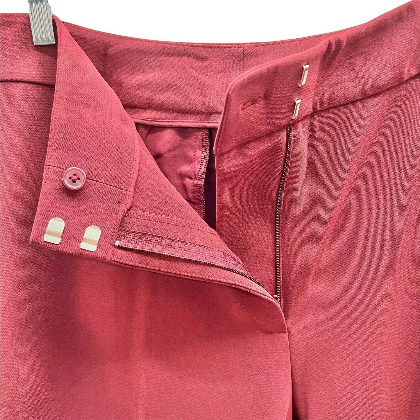 Chico's Womens 2R Rust Red Dress Pants Zipper Fly