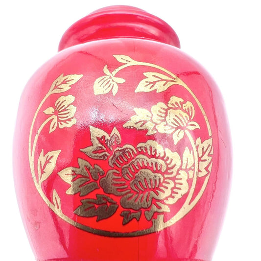 Avon Vintage Moonwind Cologne 3.5 x 2 Red Black Asian Oriental Design 1.5 FL OZ