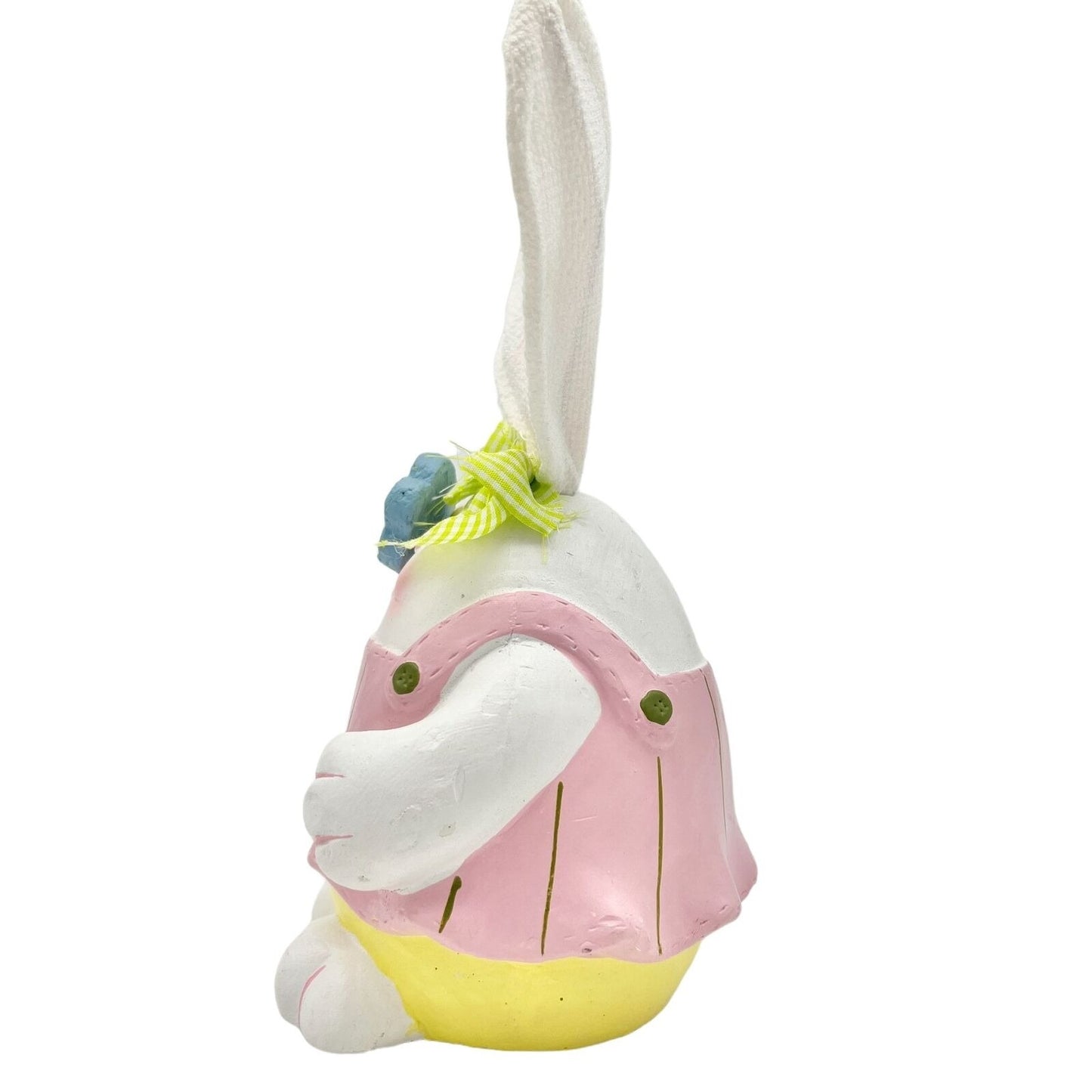 Easter Bunnies Pair of 2 Resin Adorable Couple in Pastel Colors