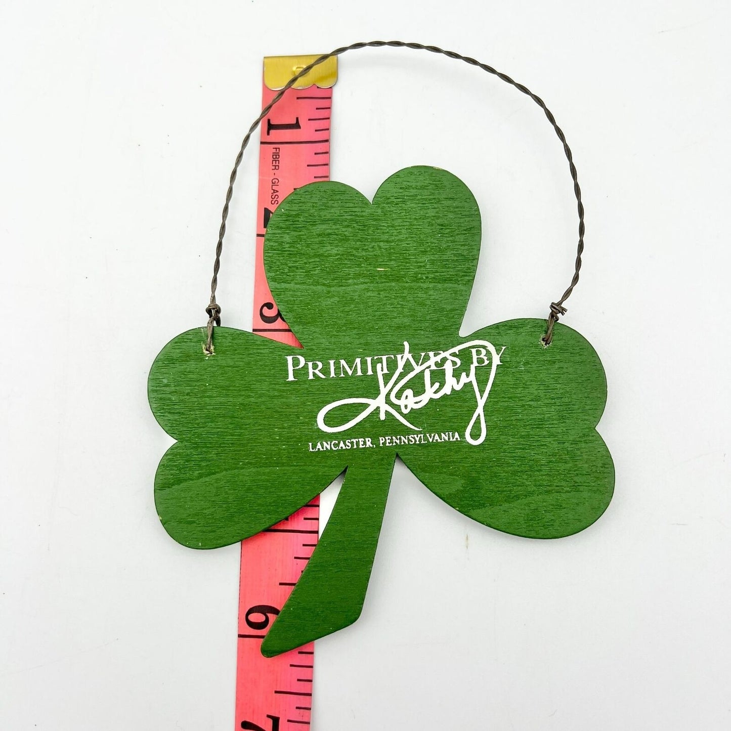 Pair of Two Wooden Decorative Hanging Shamrocks Ornaments