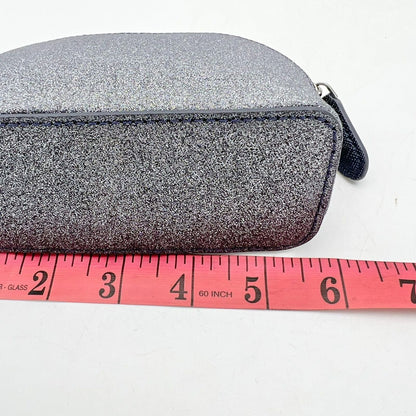 Kate Spade Mini Bag 5.5 x 4.5 x 2 Blue Sparkle Zip Closure NEW
