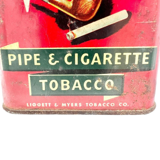 Vintage Velvet Pipe & Cigarette Tobacco Empty Tin Liggett & Myers Tobacco Co