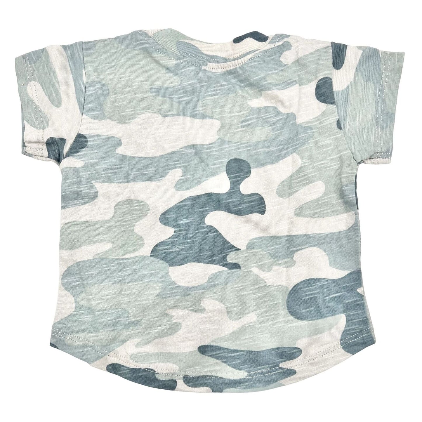 Modern Moments by Gerber Shirt Infant 0-3M Greenish Blue Camo Short Sleeve NEW