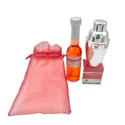 Cocktail Elements Cranberry Martini Set Mix Rimming Sugar Shaker