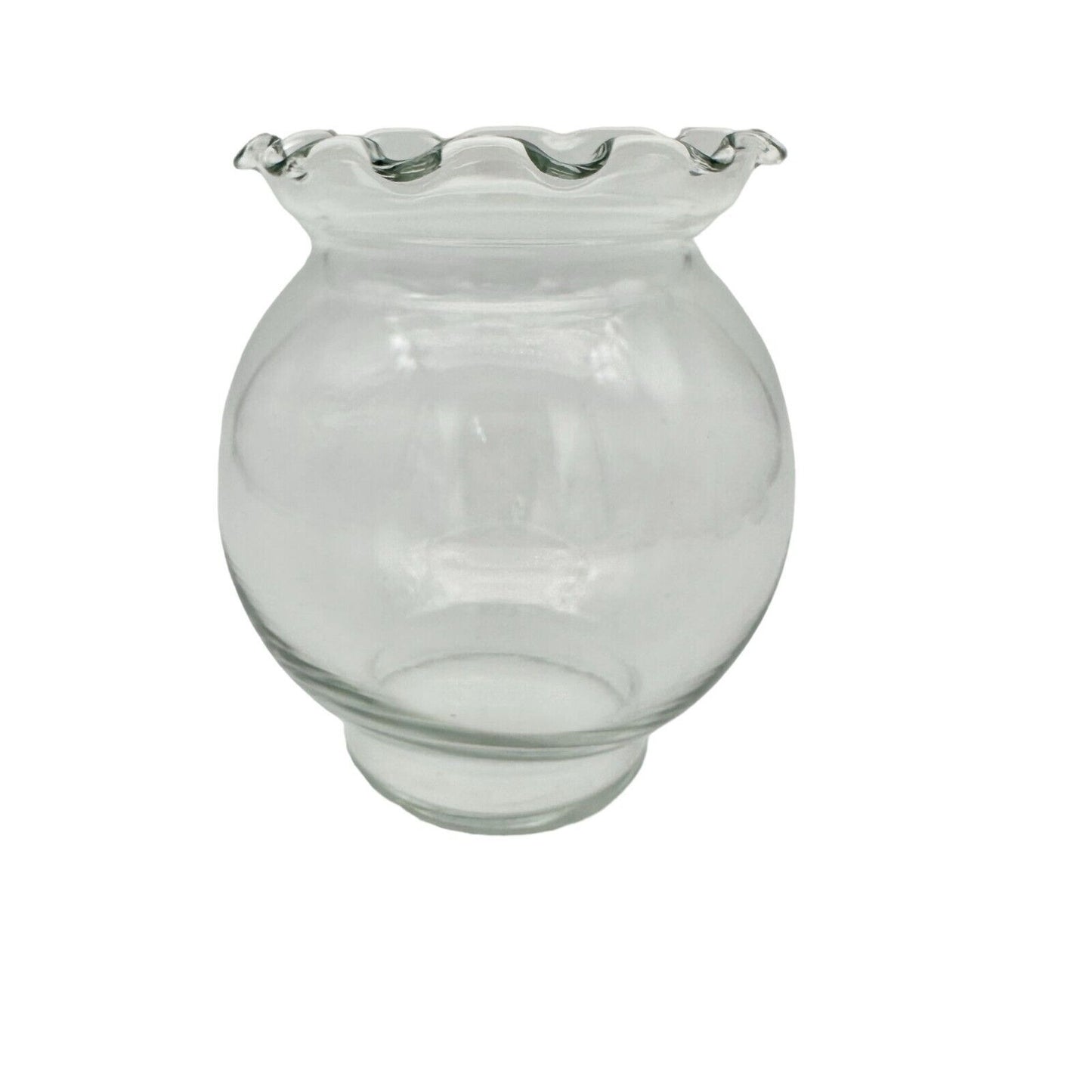 Set of 5 Vases Clear Glass Misc Shapes and Sizes