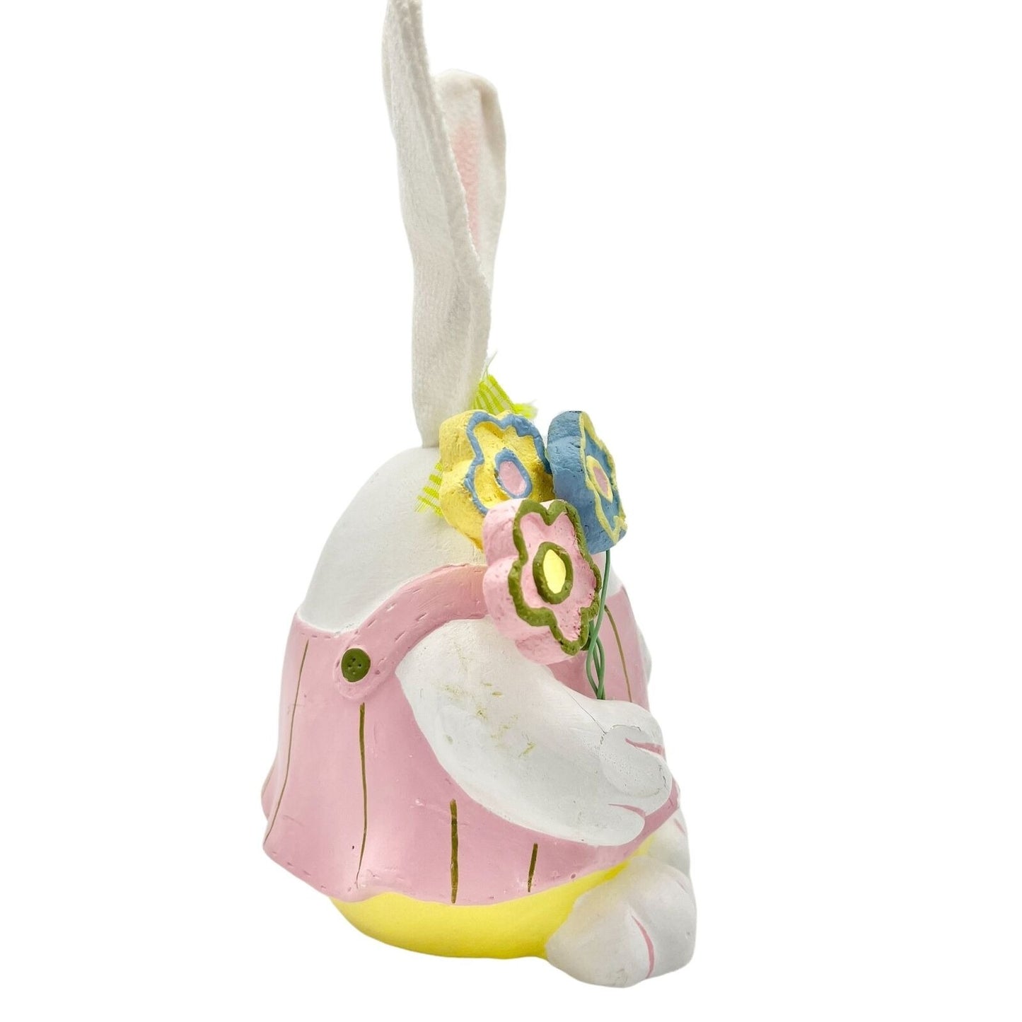 Easter Bunnies Pair of 2 Resin Adorable Couple in Pastel Colors