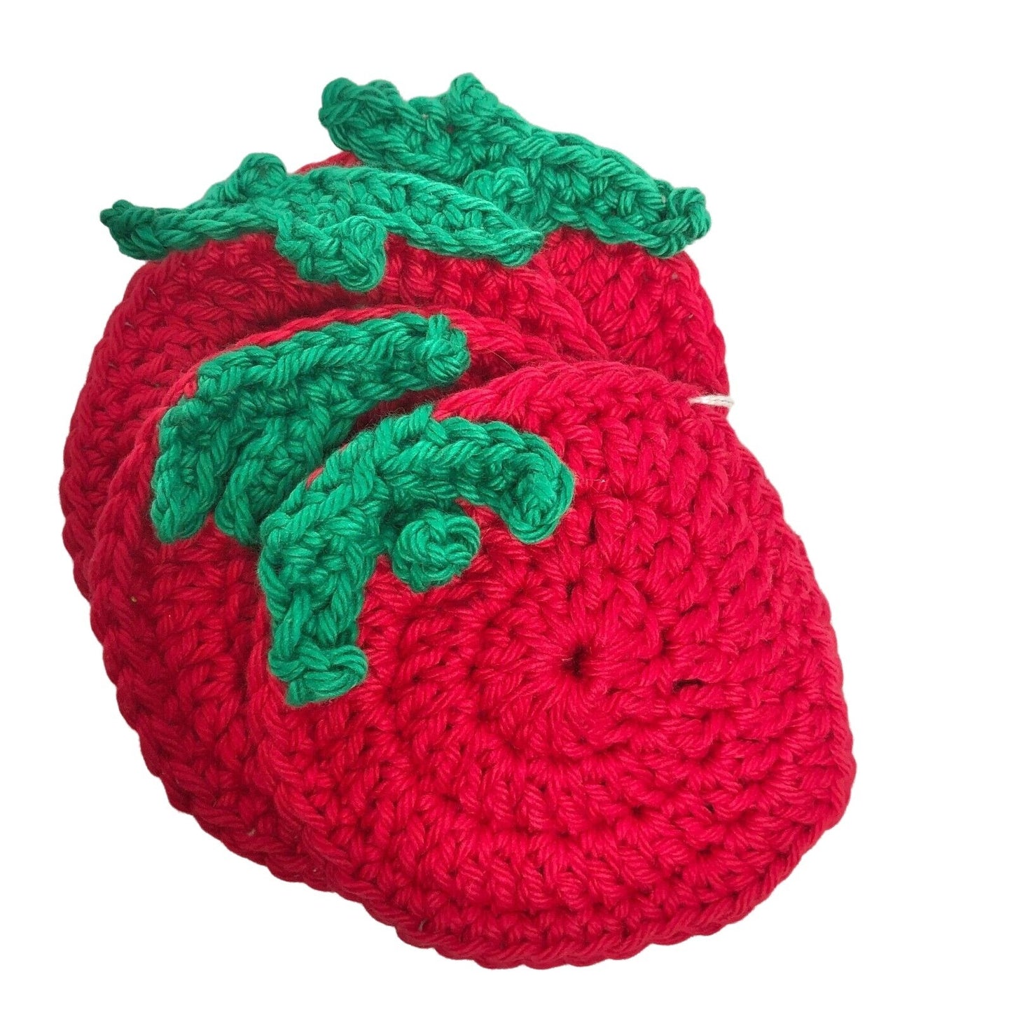 Handcrafted Crocheted set of 4 Tomato Coasters NEW