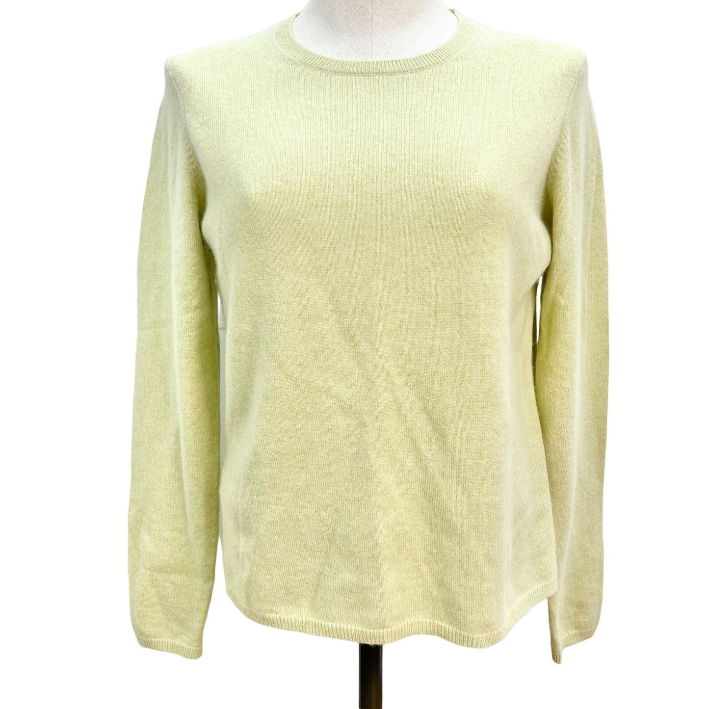 McDuff Cashmere Sweater Womens Small Spring Green Long Sleeves