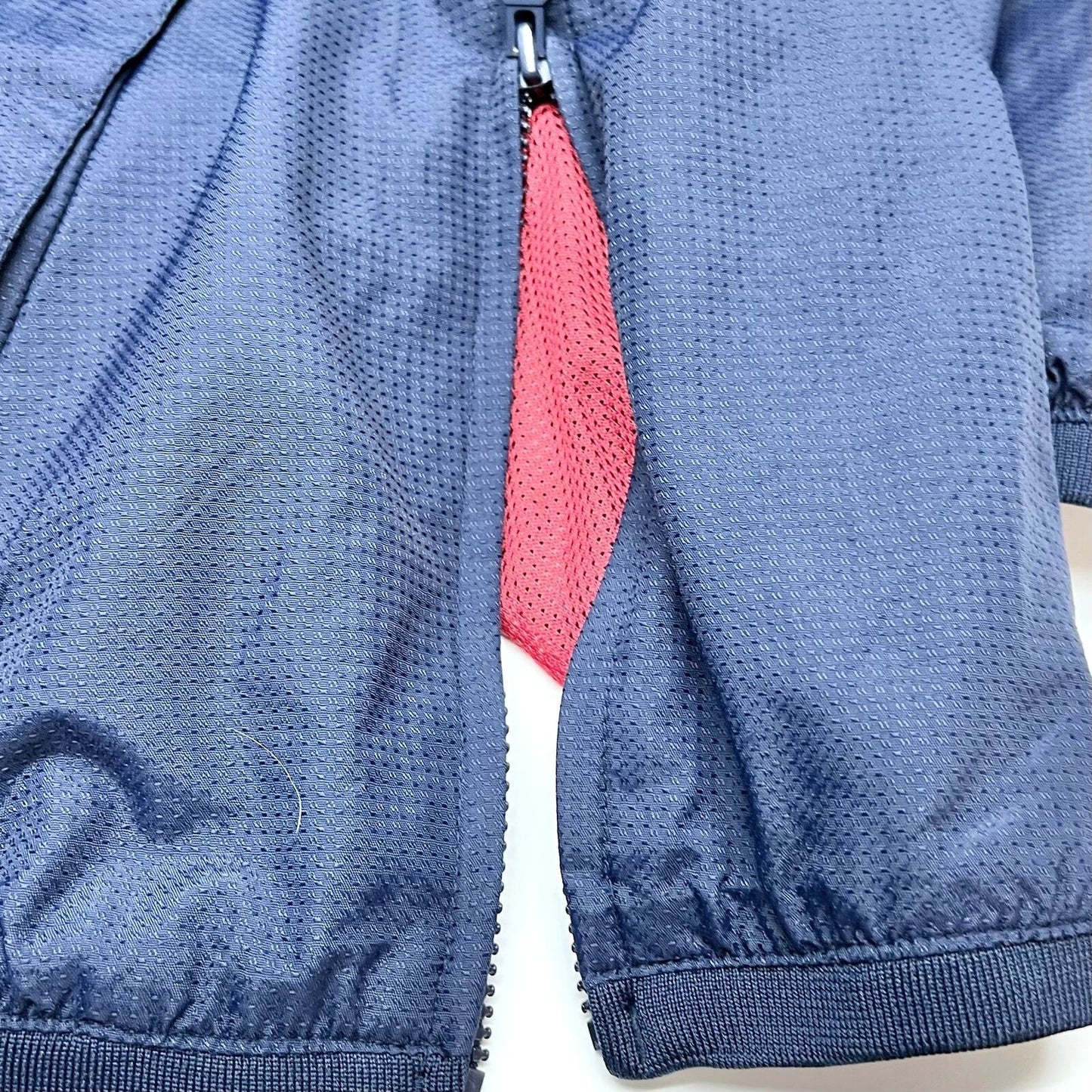 Majestic Jacket XL Blue Red 3/4 Zip Long Sleeve TJ Baseball Front Pockets EUC