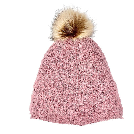 Universal Thread Woman's Pink Boucle Lined Beanie Hat