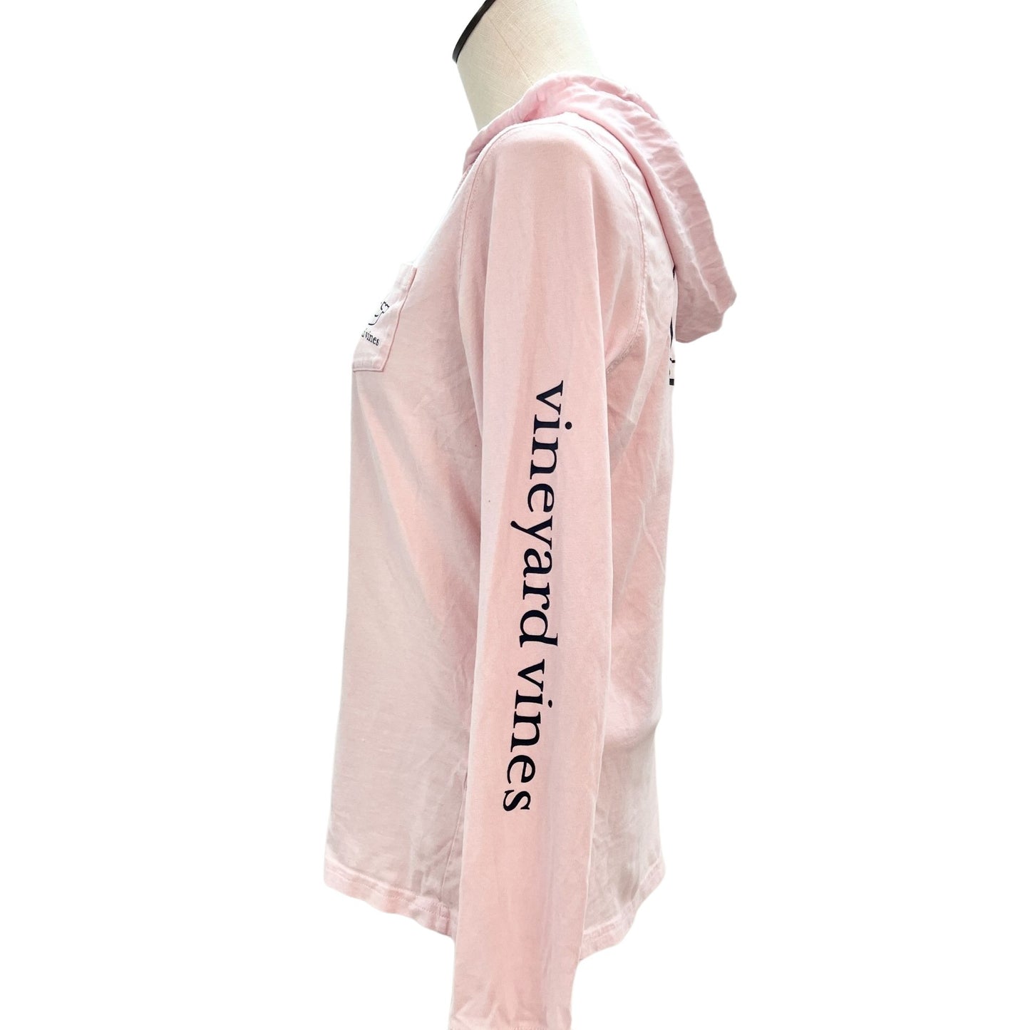 Vineyard Vines Women's Small Pink Long Sleeve Shirt Hoodie Whale
