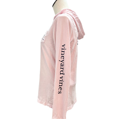 Vineyard Vines Women's Small Pink Long Sleeve Shirt Hoodie Whale