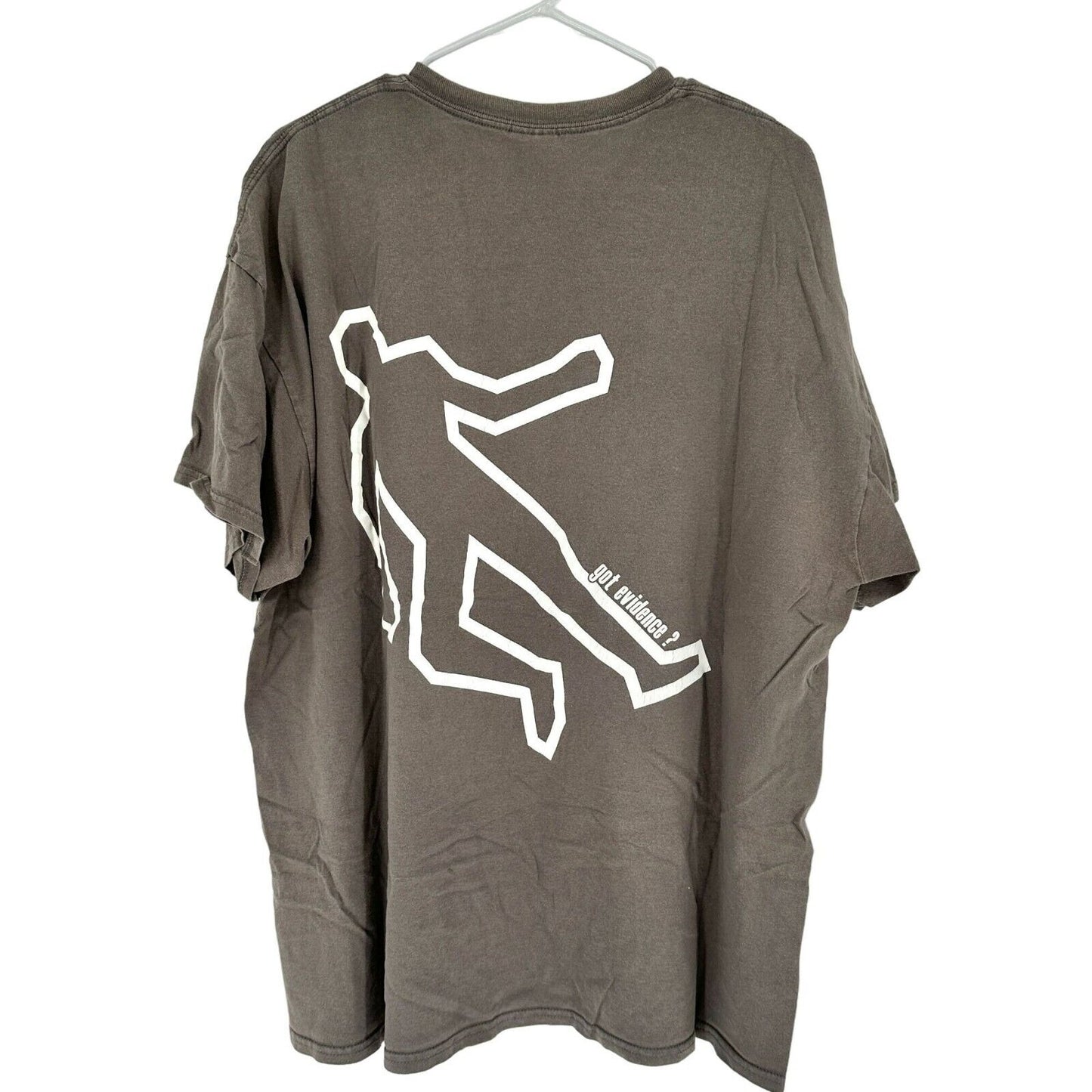 Gildan Heavy Cotton T-shirt 2XL Gray Short Sleeve Crime Museum