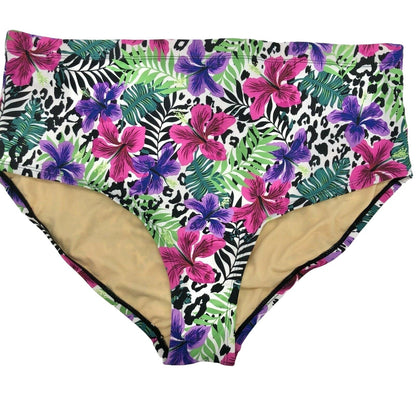 Swimsuits for All Multicolor Floral Bathing Suit Bottom Size 22 New