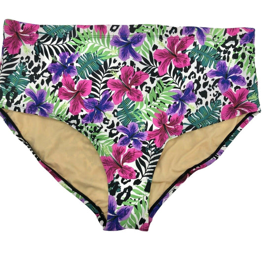 Swimsuits for All Multicolor Floral Bathing Suit Bottom Size 22 New