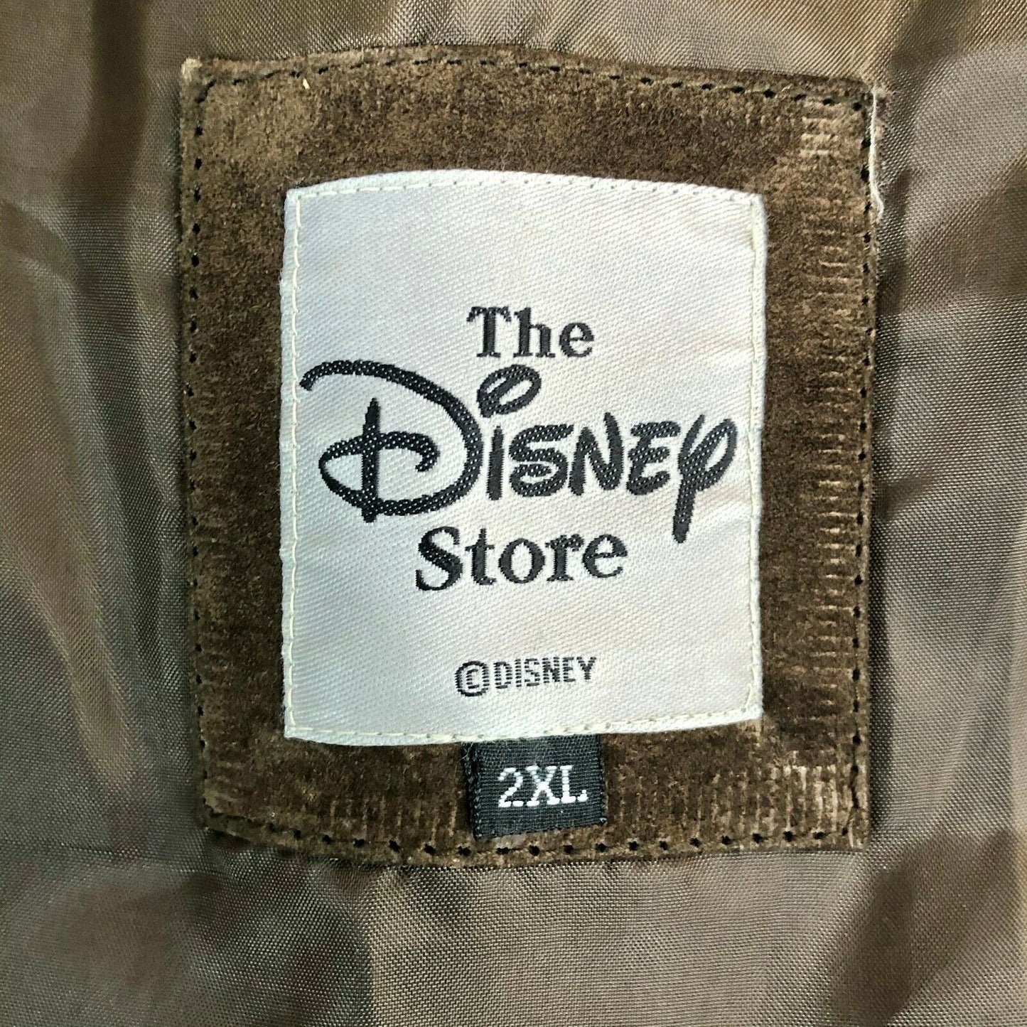 Disney Pooh 2XL Suede Leather Jacket Brown Classic Women EUC