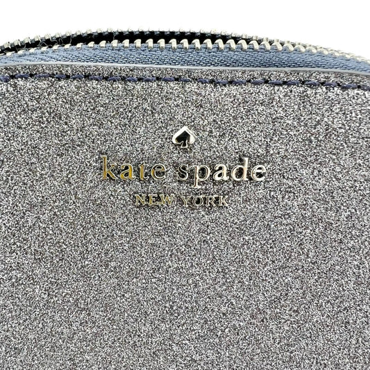 Kate Spade Mini Bag 5.5 x 4.5 x 2 Blue Sparkle Zip Closure NEW