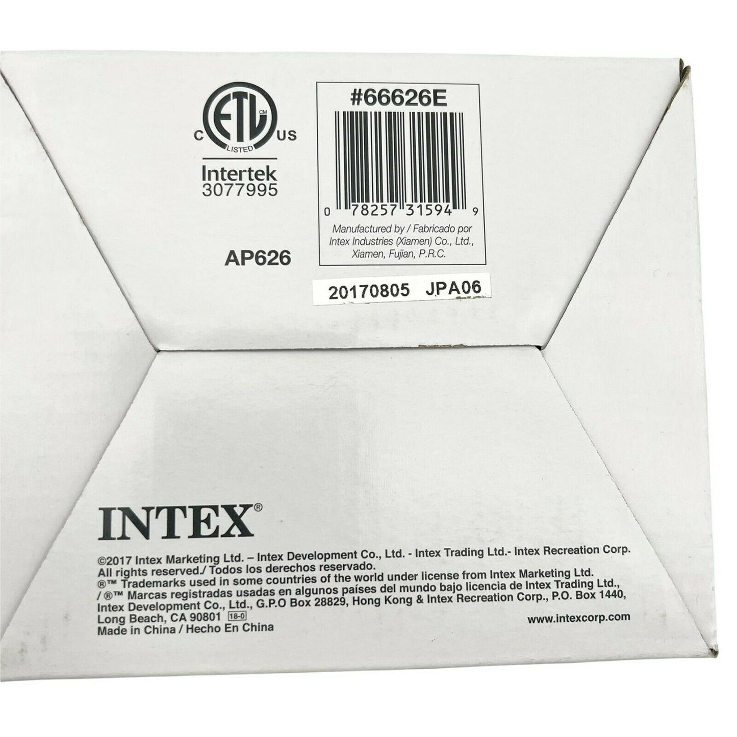 Intex Quick-Fill Electric Pump 12V DC Outdoor Use NIB