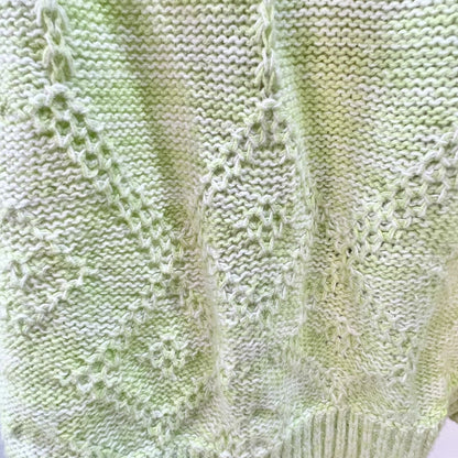 Christopher & Banks Womens Medium Light Green Pullover Henley Sweater 3/4 Sleeve