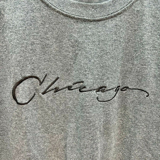 Chicago Large Dark Gray Gildan Ultra Cotton Short Sleeve T-Shirt