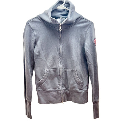 Old Navy Womens Small Gray Zip Up Sweatshirt Jacket Hillsdale Womens Varsity