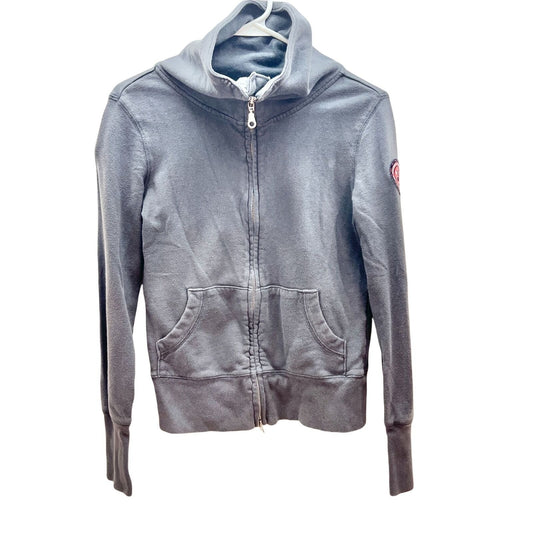 Old Navy Womens Small Gray Zip Up Sweatshirt Jacket Hillsdale Womens Varsity