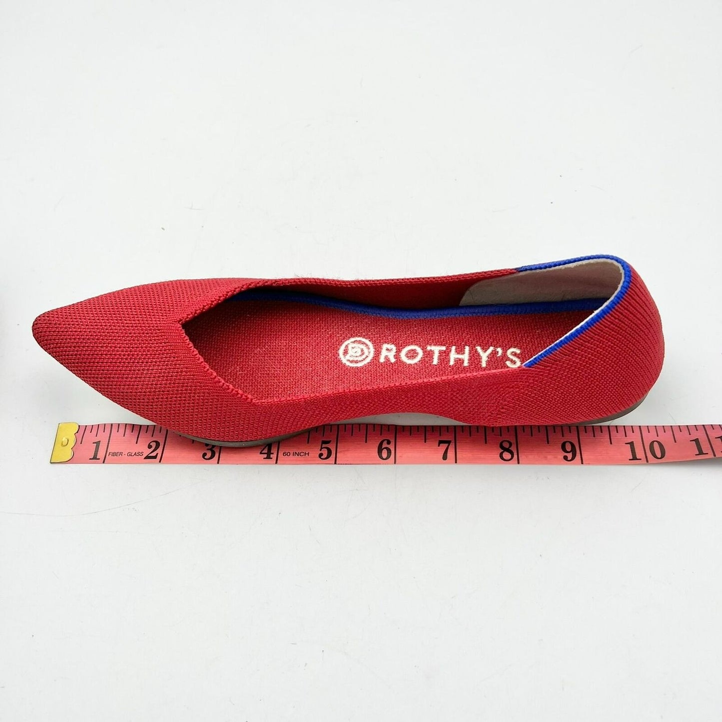 Rothy's The Point Flats 8 Red Classic Soft Flexible Washable